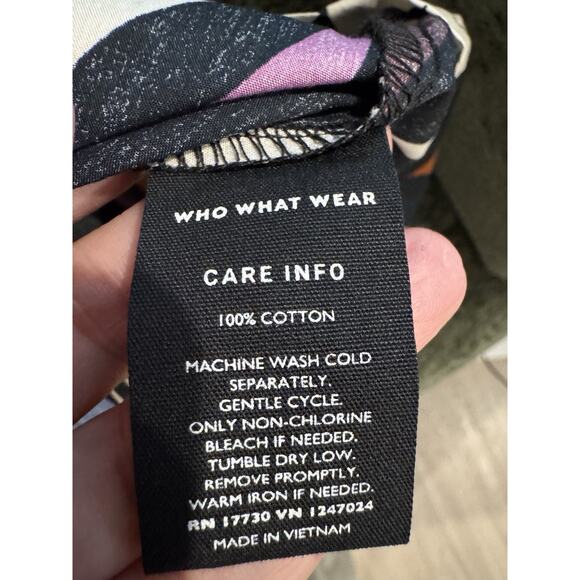 6 for $20 Who What Wear Abstract Zebra Print 100% Cotton Sleeveless Dress Size M - Picture 9 of 10